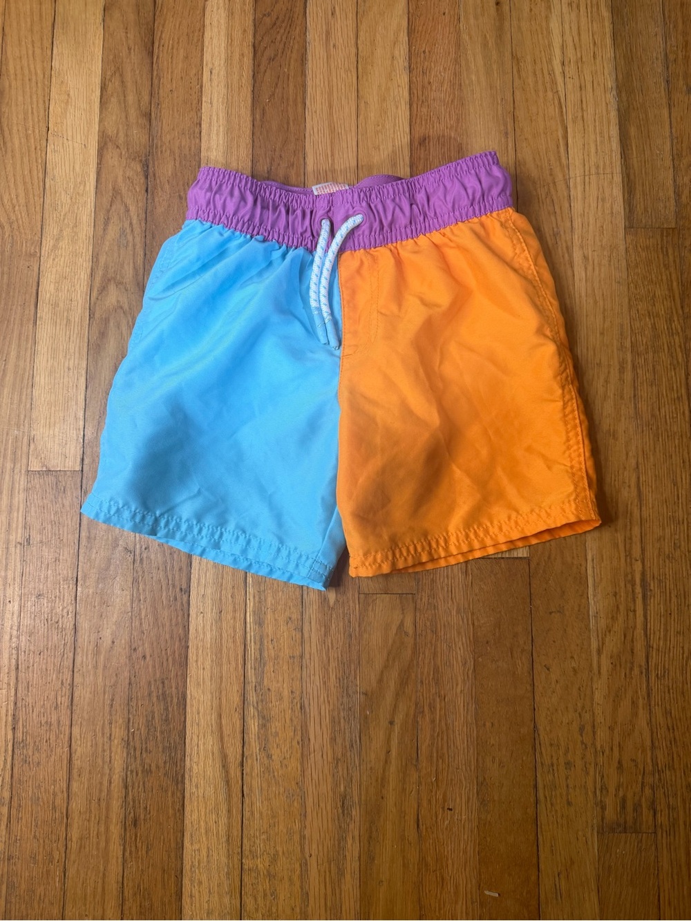 Cat & Jack 4T Colorblock Kids Swim Shorts - Blue, Orange & Purple